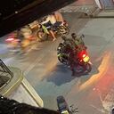 Imagen de una cámara de seguridad muestra a los guerrilleros en moto por el municipio