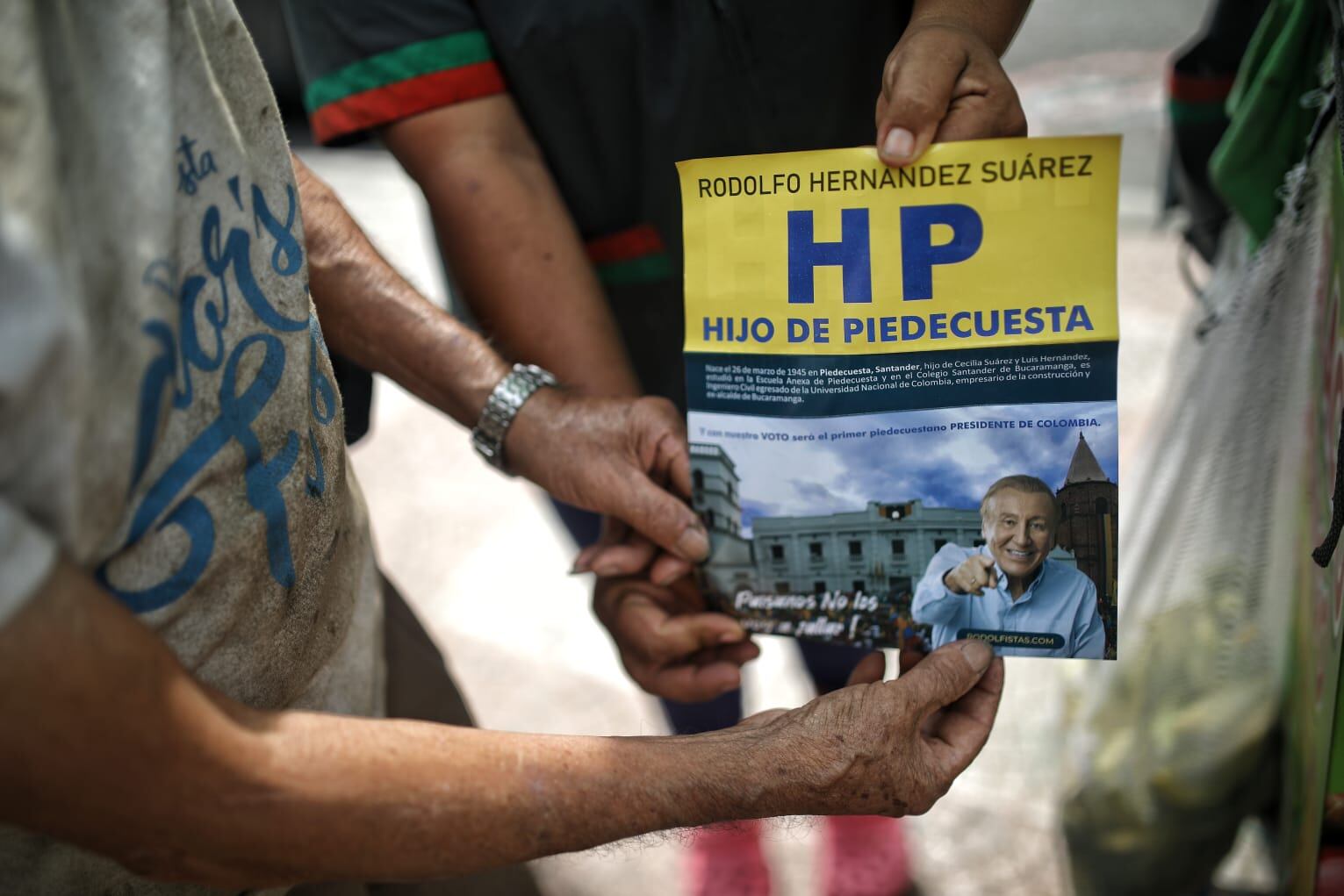 Rodolfo Hernández, natural de Piedecuesta, Santander.