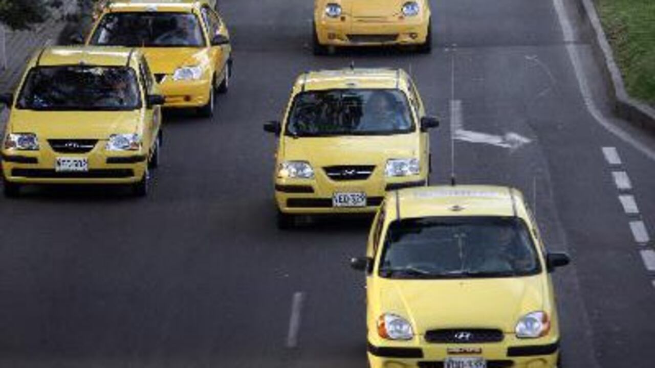Taxis en Bogotá.