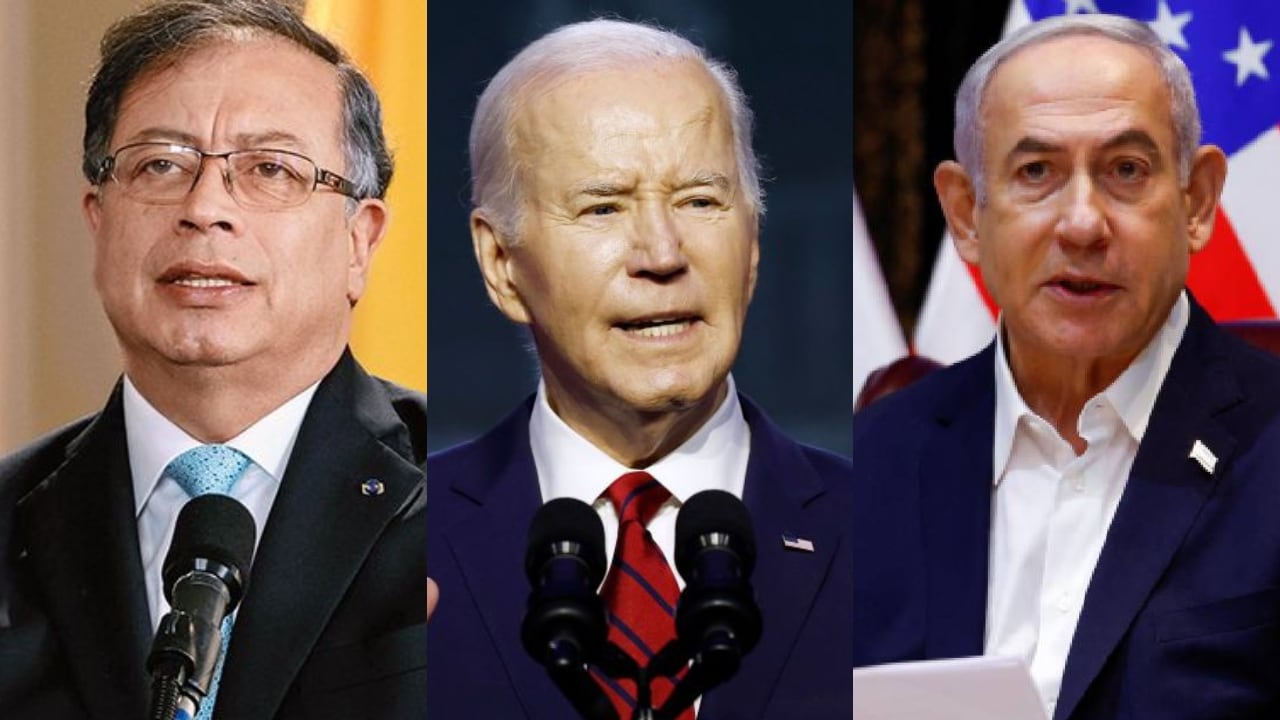 Petro, Biden y Netanyahu.