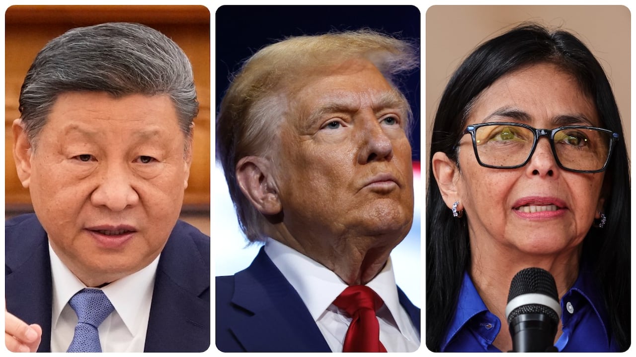 Xi Jinping, Donald Trump y Delcy Rodríguez