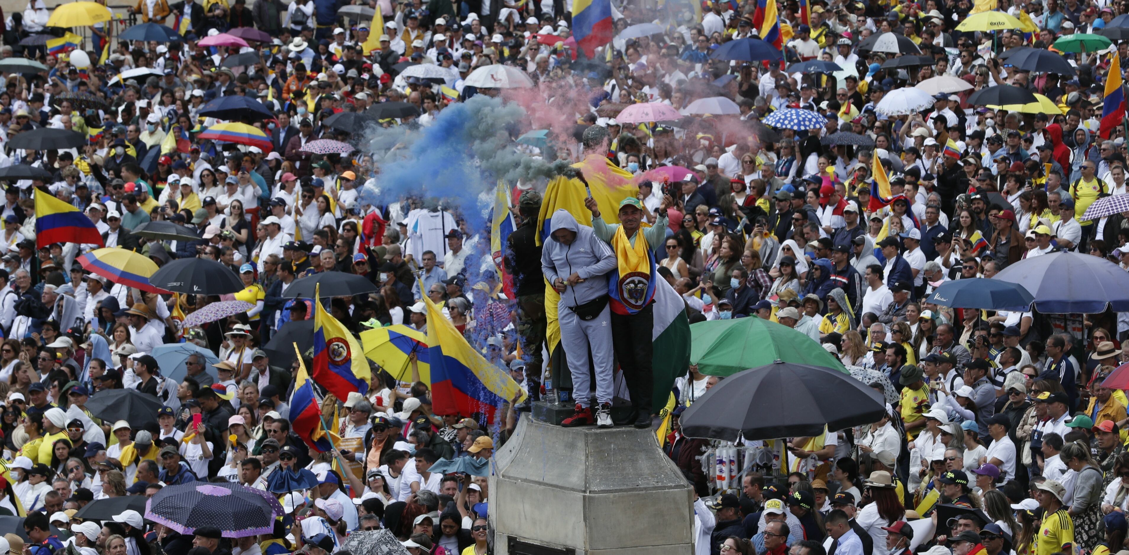 Marcha de la Mayoría este 20 de junio Bogotá Panorámica Plaza Bolívar