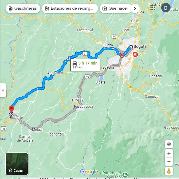 Rutas Bogotá - Girardot.