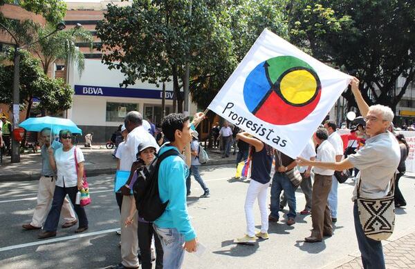El partido Progesistas también estuvo presente en Medellín. Fotografía: Juan Esteban Mejía / SEMANA