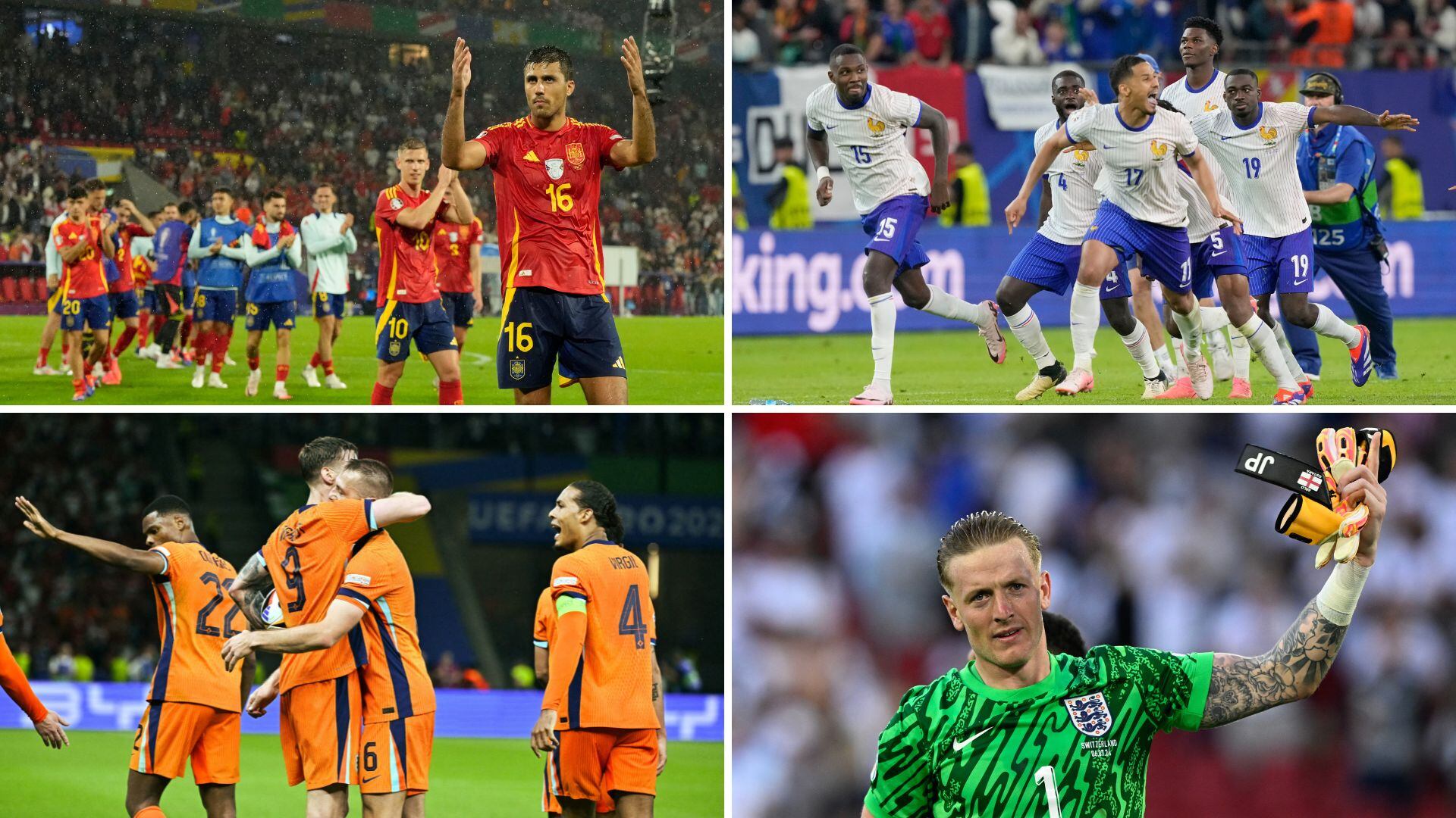 Los partidos de las semifinales de la Eurocopa 2024 serán el martes (9 de julio) y miércoles (10 de julio) de la próxima semana.