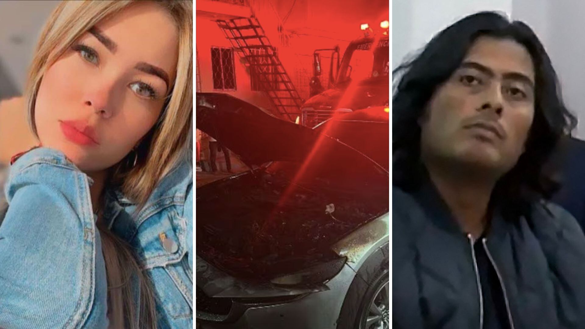 En extrañas circunstancias se incendió el carro en el que se transportaba Day Vásquez