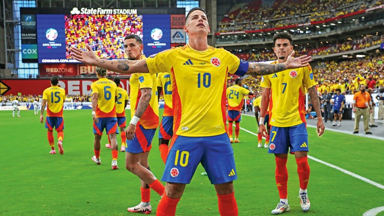 James Rodríguez, capitán de la selección, lidera el equipo que quiere levantar el trofeo en el estadio de Miami. Daniel Muñoz tendrá que ver el juego desde la tribuna.