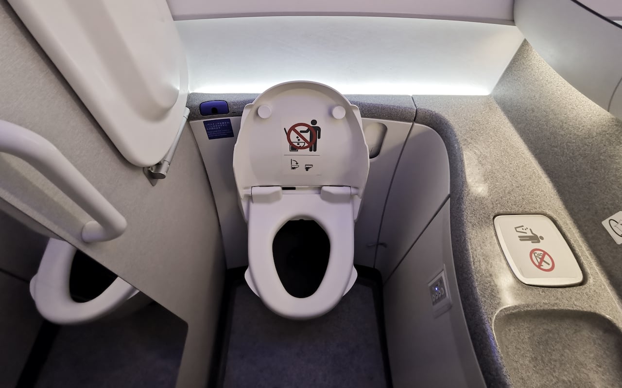 Baño de un avión