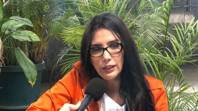 Aida Merlano, exsenadora, desde su lugar de reclusión en Caracas