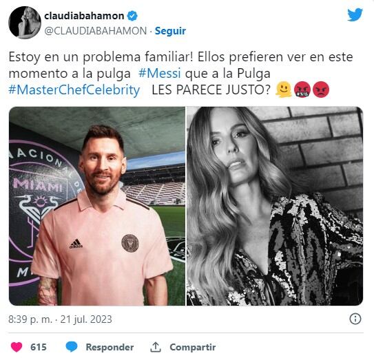 La presentadora se enfrentó por el rating con Messi