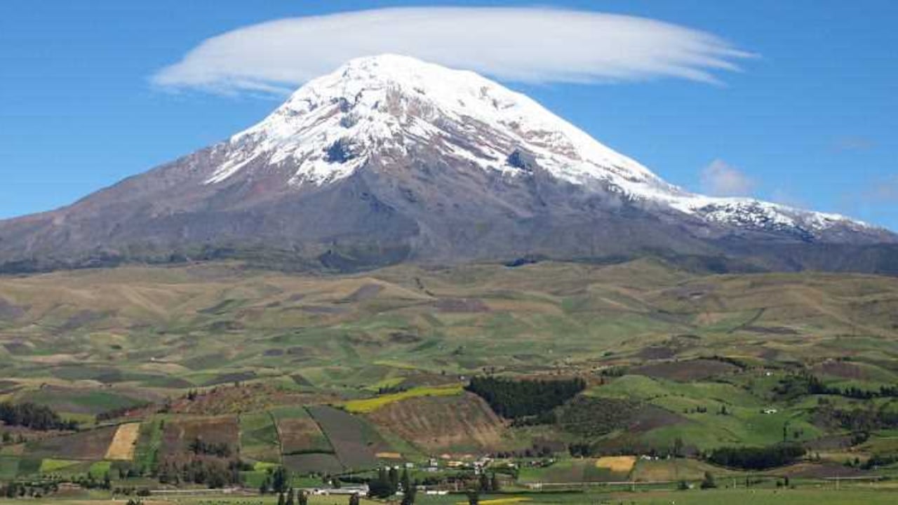 El volcán El Chimborazo, en el Ecuador.
