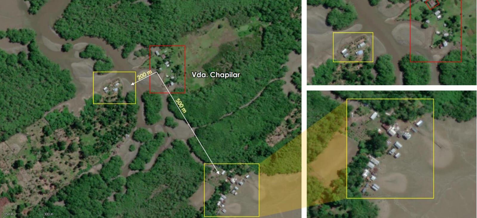 Imagen satelital del lugar donde fue capturado.