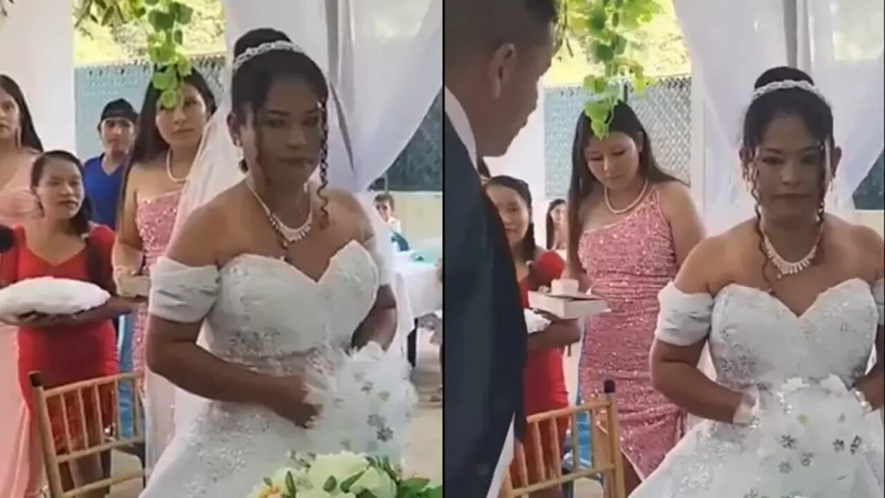Novia se arrepintió de casarse en plena ceremoniaFoto: redes sociales
