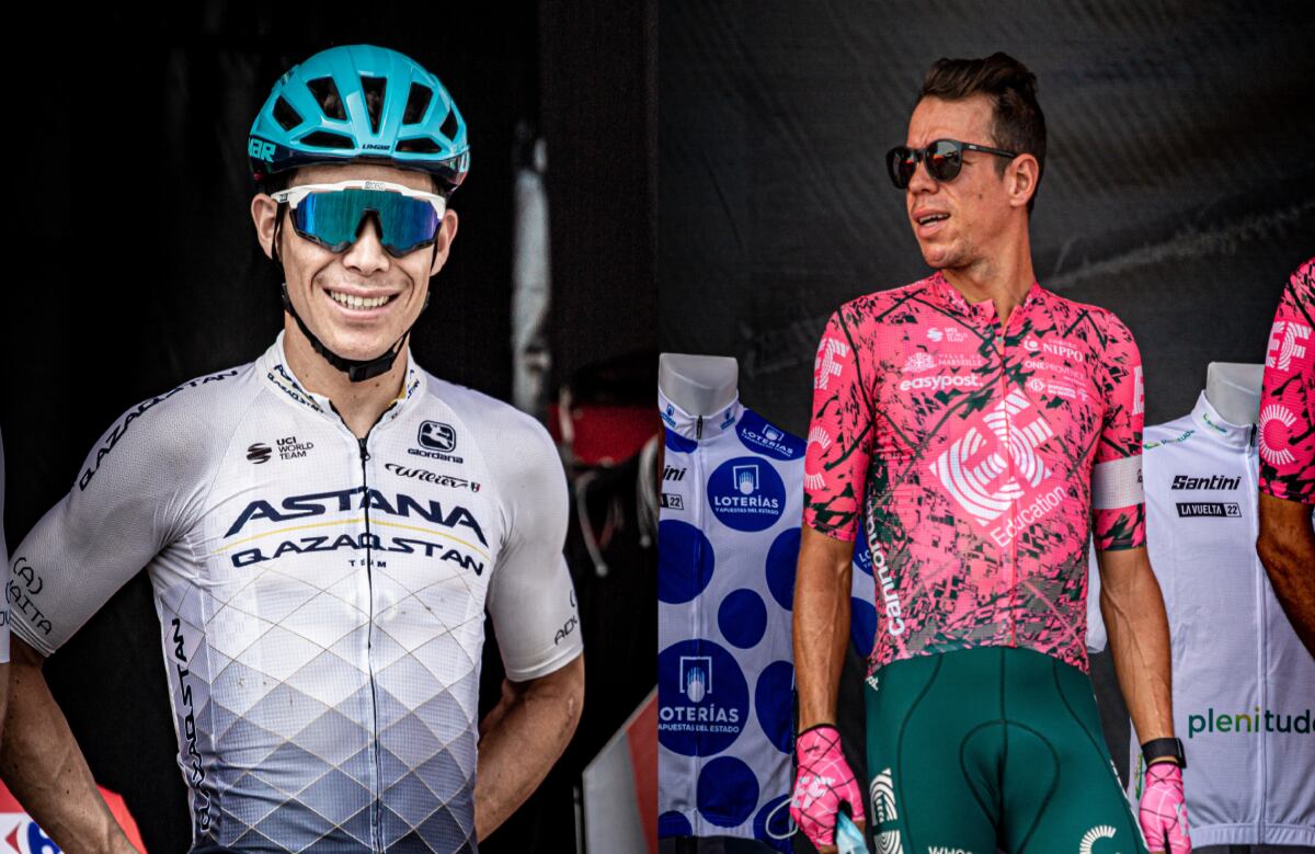 Miguel Ángel López y Rigoberto Urán. Vuelta a España 2022. Foto: FTV PRO - SEMANA