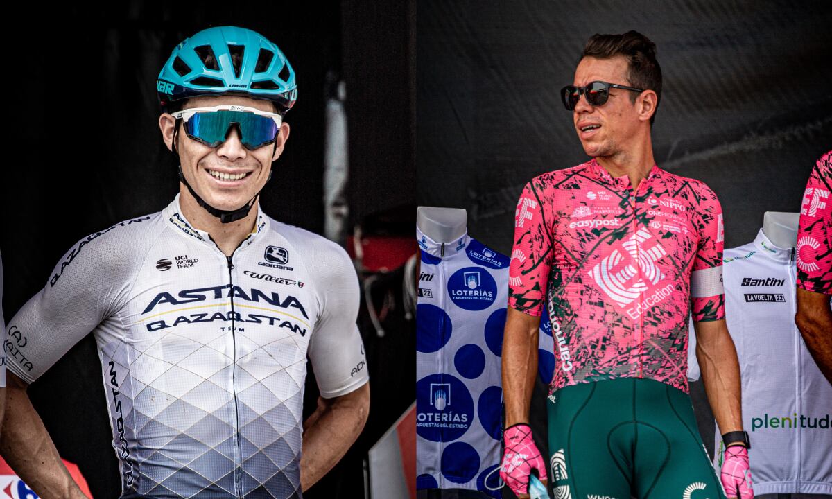 Miguel Ángel López y Rigoberto Urán. Vuelta a España 2022. Foto: FTV PRO - SEMANA