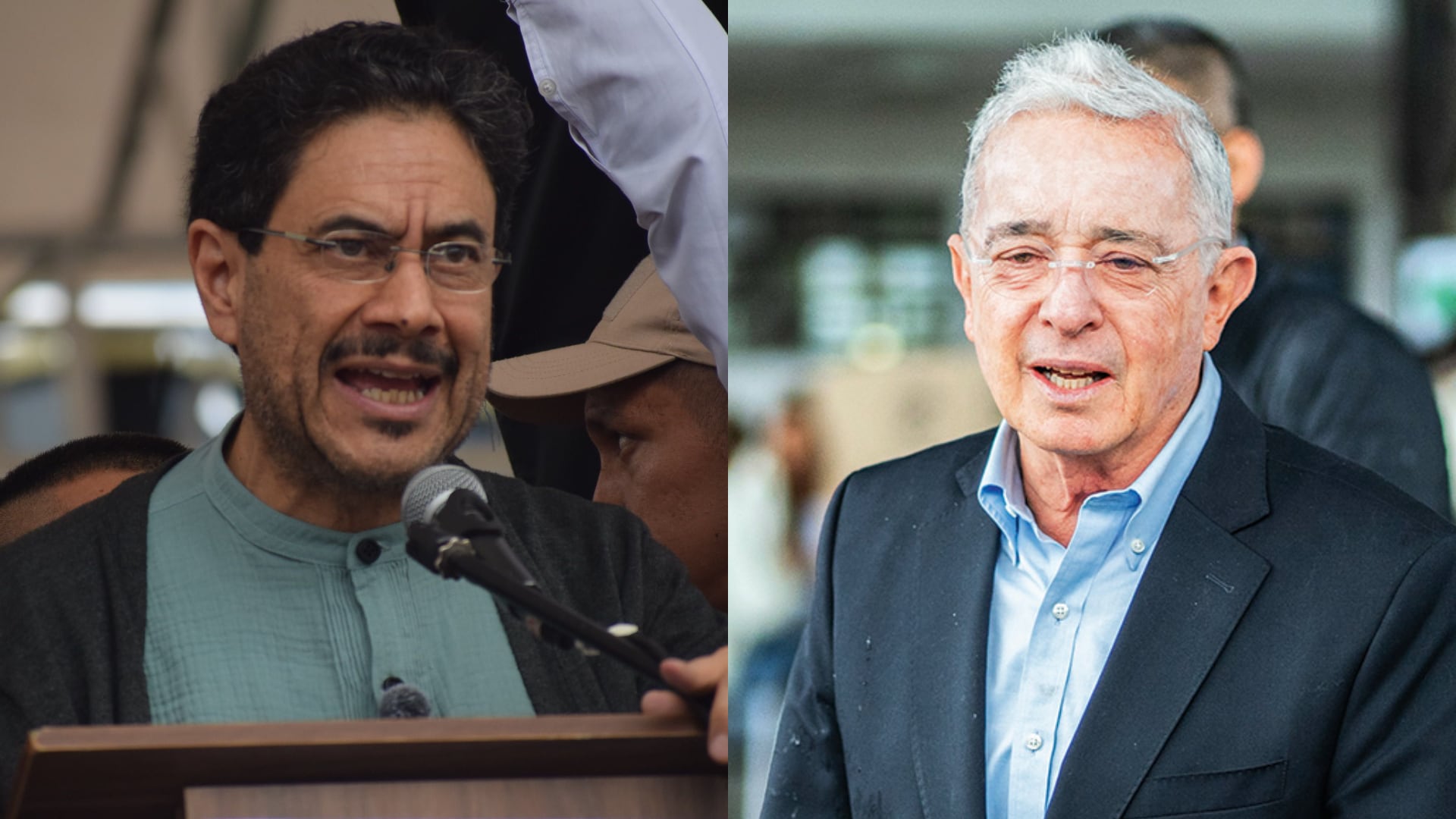 Iván Cepeda y Álvaro Uribe.