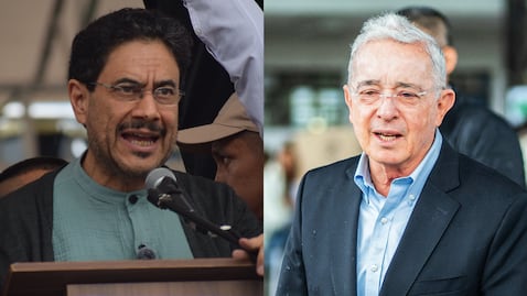 Iván Cepeda y Álvaro Uribe.
