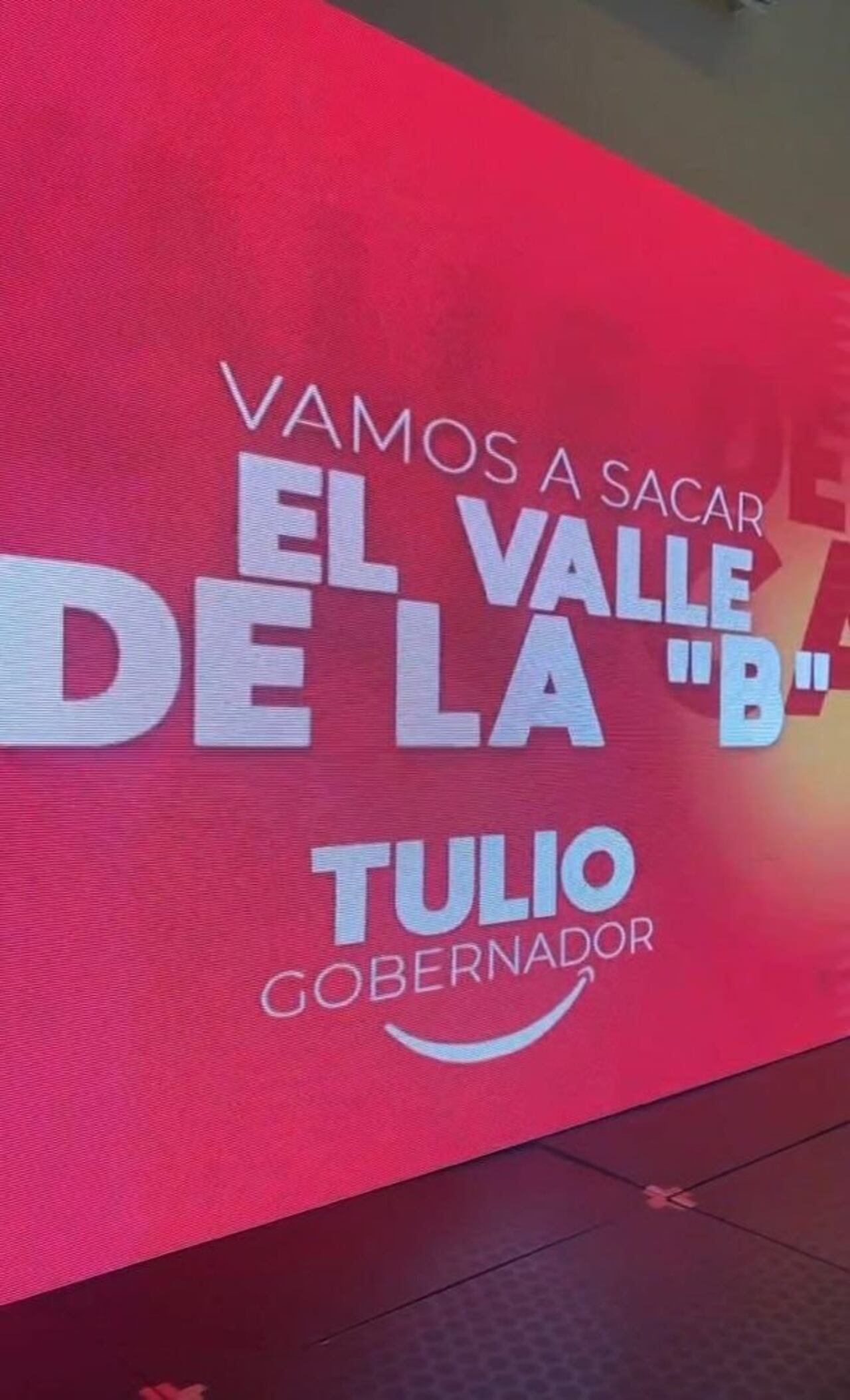 Tulio Gómez en medio del evento de lanzamiento de su campaña como gobernador.