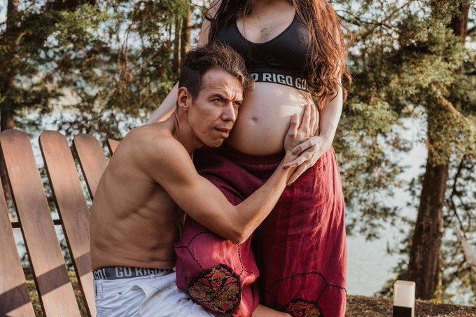 Rigoberto Urán y la foto con la que saluda a su segundo bebé
