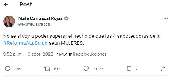 Trino de la representante María Fernanda Carrascal.