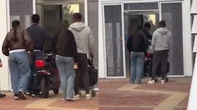 Este es el momento en el que el sujeto subió el vehículo.
