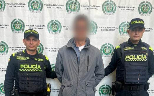 El sujeto capturado en Engativá.
