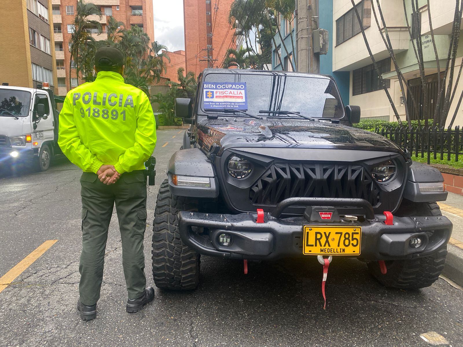 Vehículo de alta gama que quedó en poder de la Fiscalía General de la Nación. Decomisado a exfuncionarios de la administración del exalcalde Daniel Quintero.