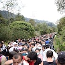 Cerca de 35.000 personas se volcaron hacia el santuario de Monserrate en este Viernes Santo.
