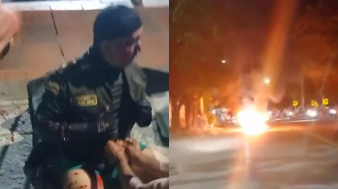 Varios policías resultaron heridos tras la detonación de un artefacto explosivo.