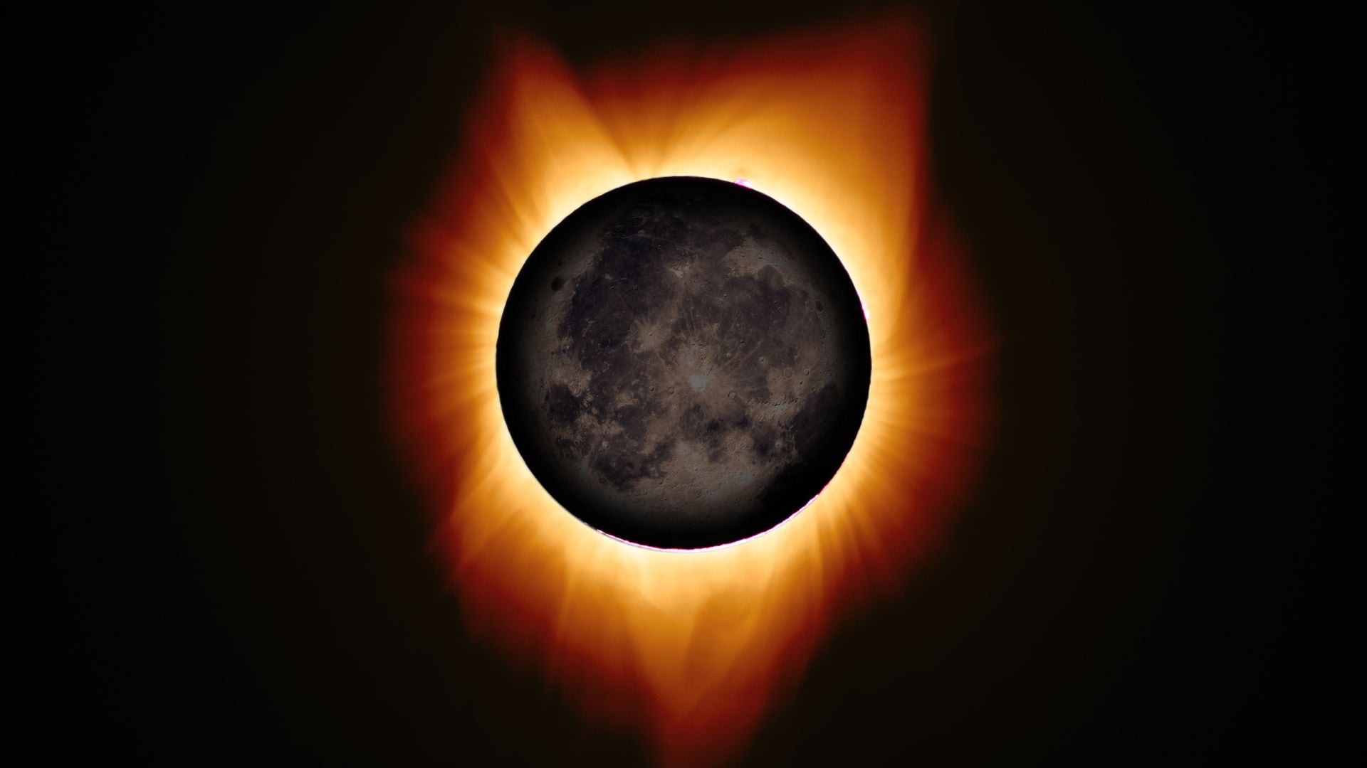 El eclipse total solo se observa desde la franja central de la sombra de la Luna, conocida como la franja de totalidad.