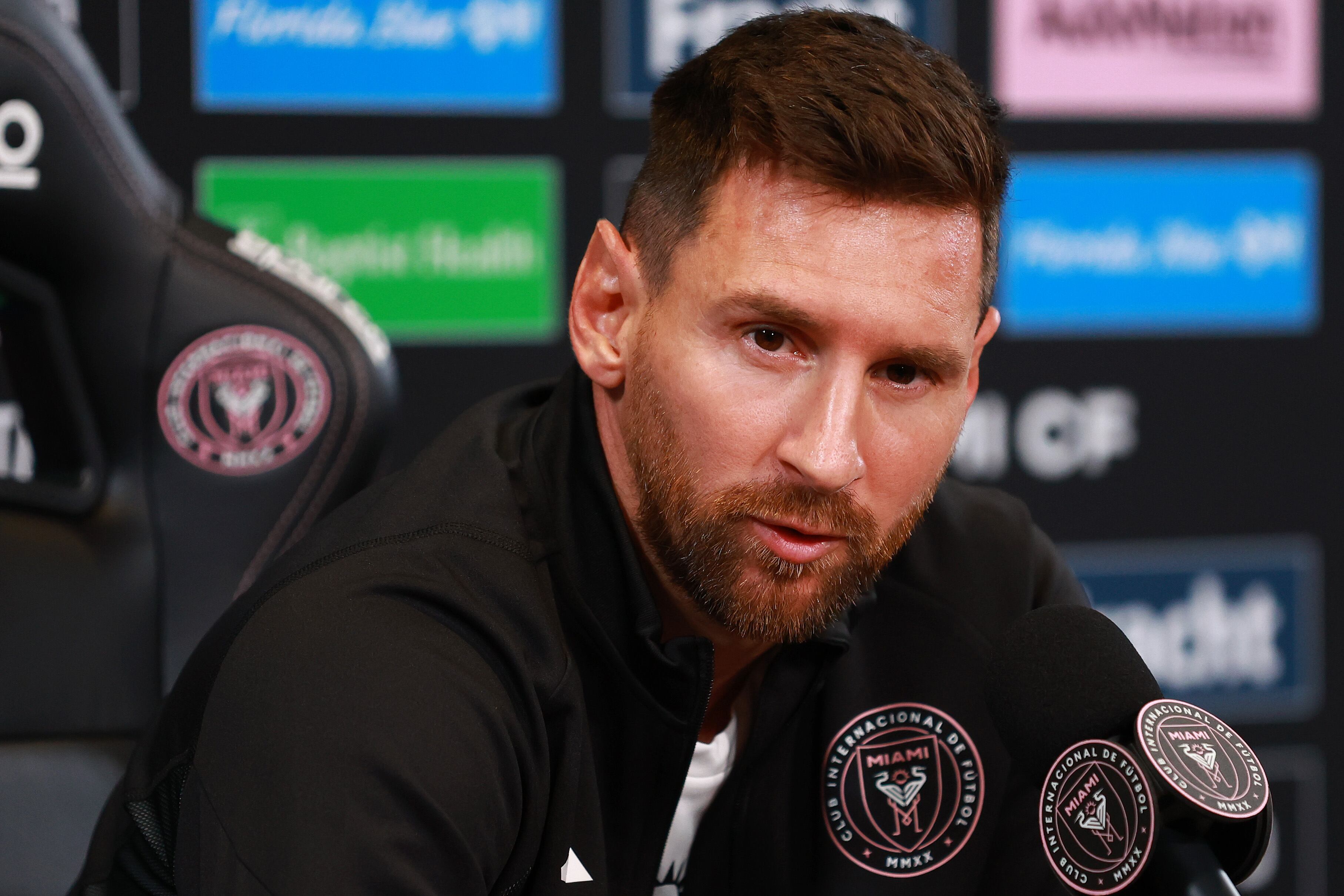 Messi en su conferencia de prensa previo a la final de la Leagues Cup.
