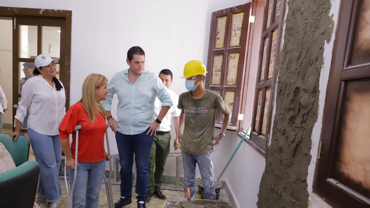 Obras se realizan para recuperar dos espacios culturales en Atlántico. Foto: Gobernación del Atlántico.