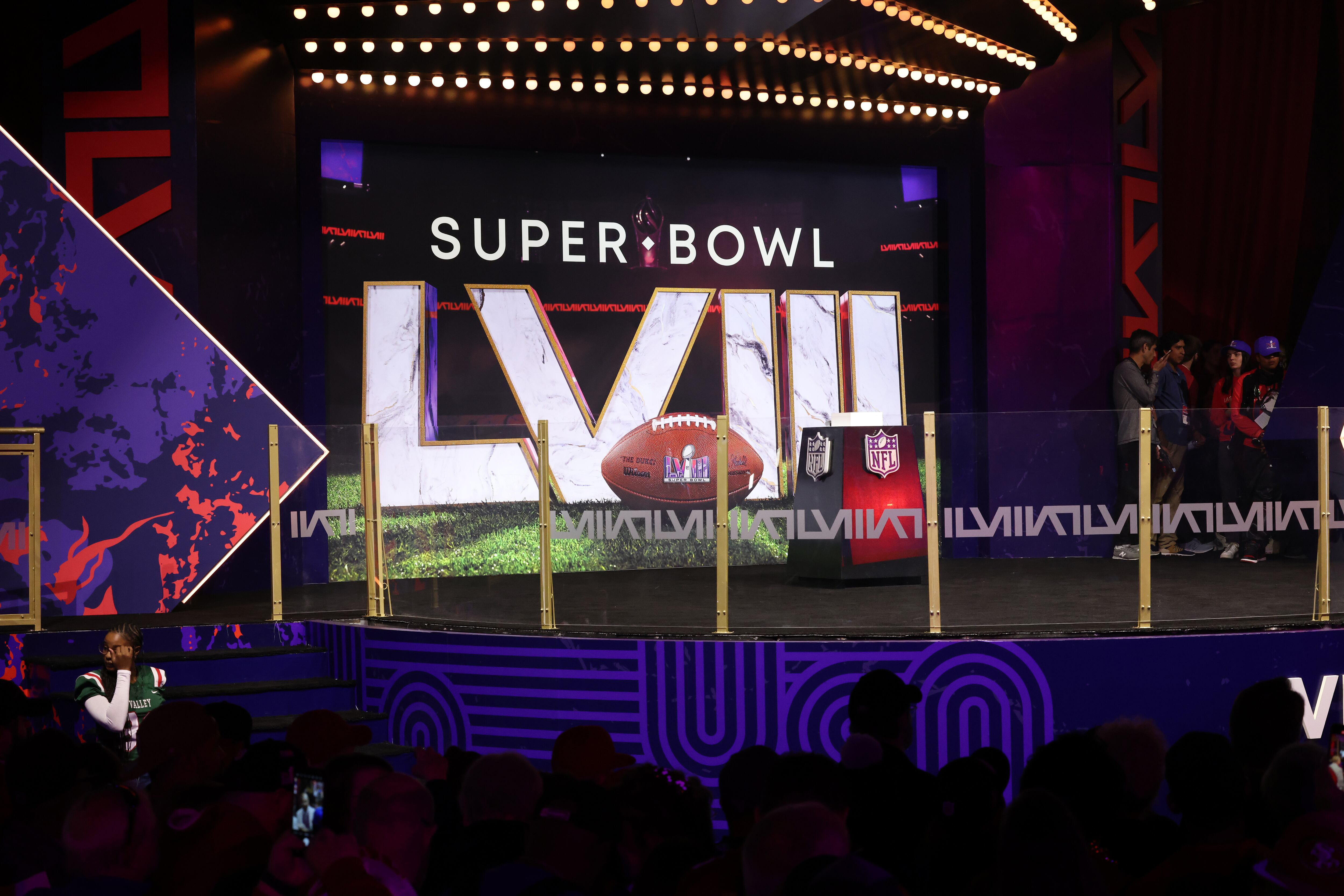 LAS VEGAS, NV - FEBRUARY 07: A general view inside the Super Bowl Experience presented by Toyota during the Super Bowl LVIII Salute to Service Military Appreciation Day on Wednesday, Feb. 7, 2024, at Mandalay Bay Events Center in Las Vegas, Nevada. (Photo by Marc Sanchez/Icon Sportswire via Getty Images)