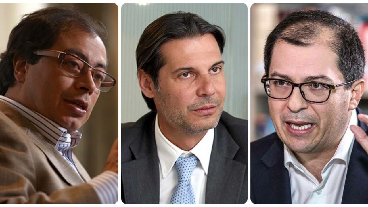 Gustavo Petro, Andrés Jaramillo y el fiscal Francisco Barbosa.
