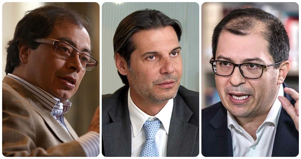 Gustavo Petro, Andrés Jaramillo y el fiscal Francisco Barbosa.