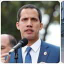 Juan Guaidó durante su salida de Colombia.