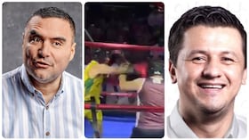 Luis Francisco Ruiz, el ring de boxeo y el alcalde, Marlon Monsalve.