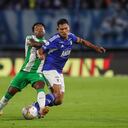 Dorlan Pabón durante la final entre Millonarios y Atlético Nacional