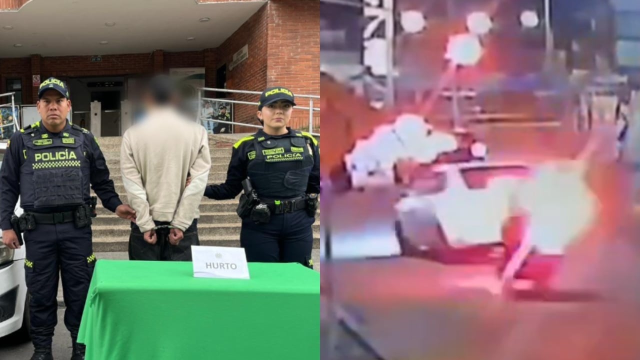 Captura de presunto ladrón en Bogotá.