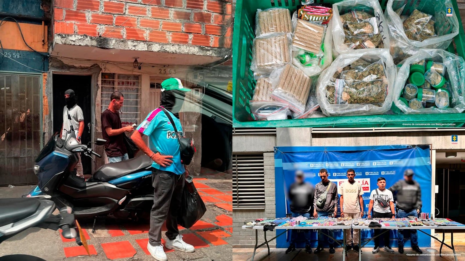 Capturan encapuchados que vendían droga en el barrio Antioquia.