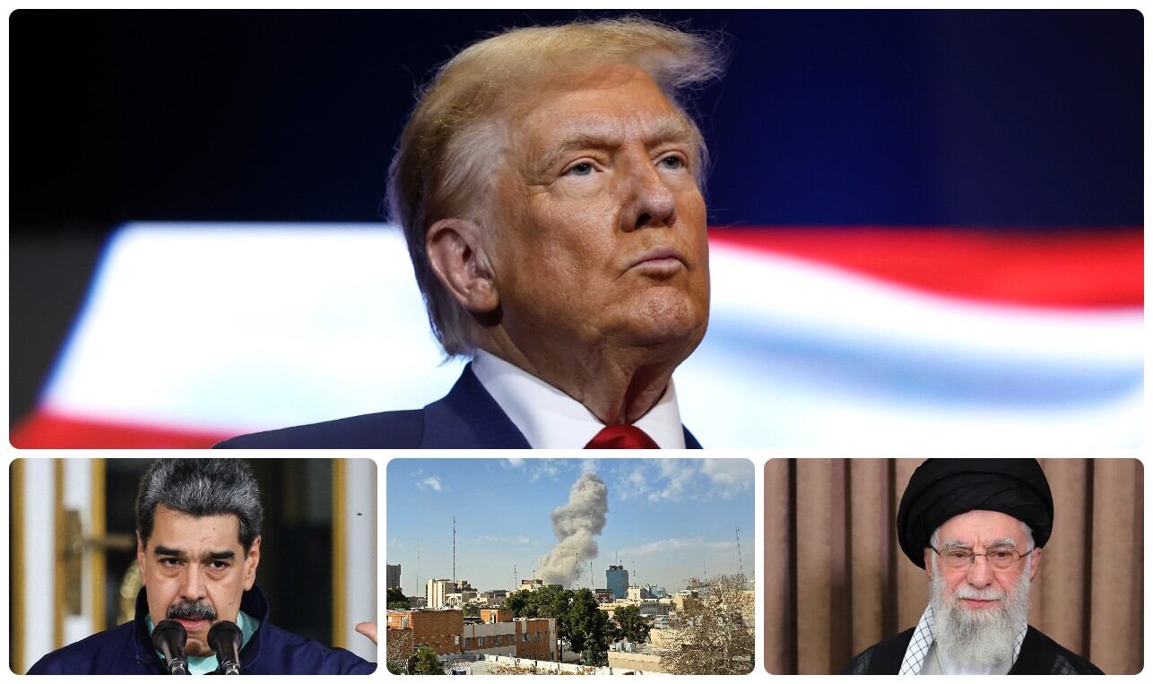 Donald Trump, Nicolás Maduro y Jamenei