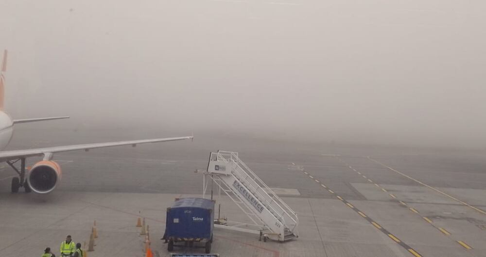 Aeropuerto José María Córdova de Rionegro cerrado por nubosidad.