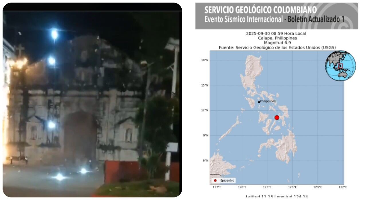 Sismo de 6,9 en Filipinas
