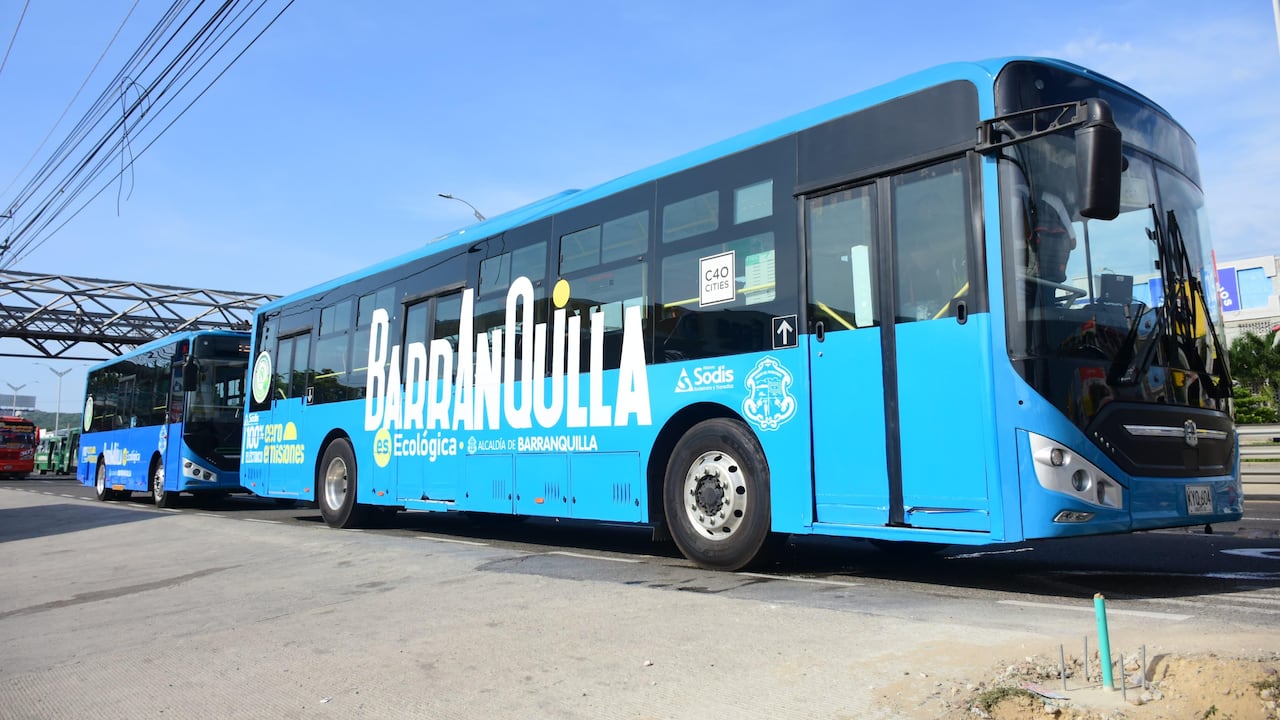 Buses eléctricos en Barranquilla.