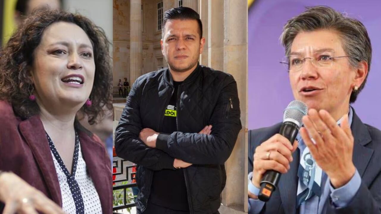 De izquierda a derecha: Angélica Lozano, Jota Pe Hernández y Claudia López.