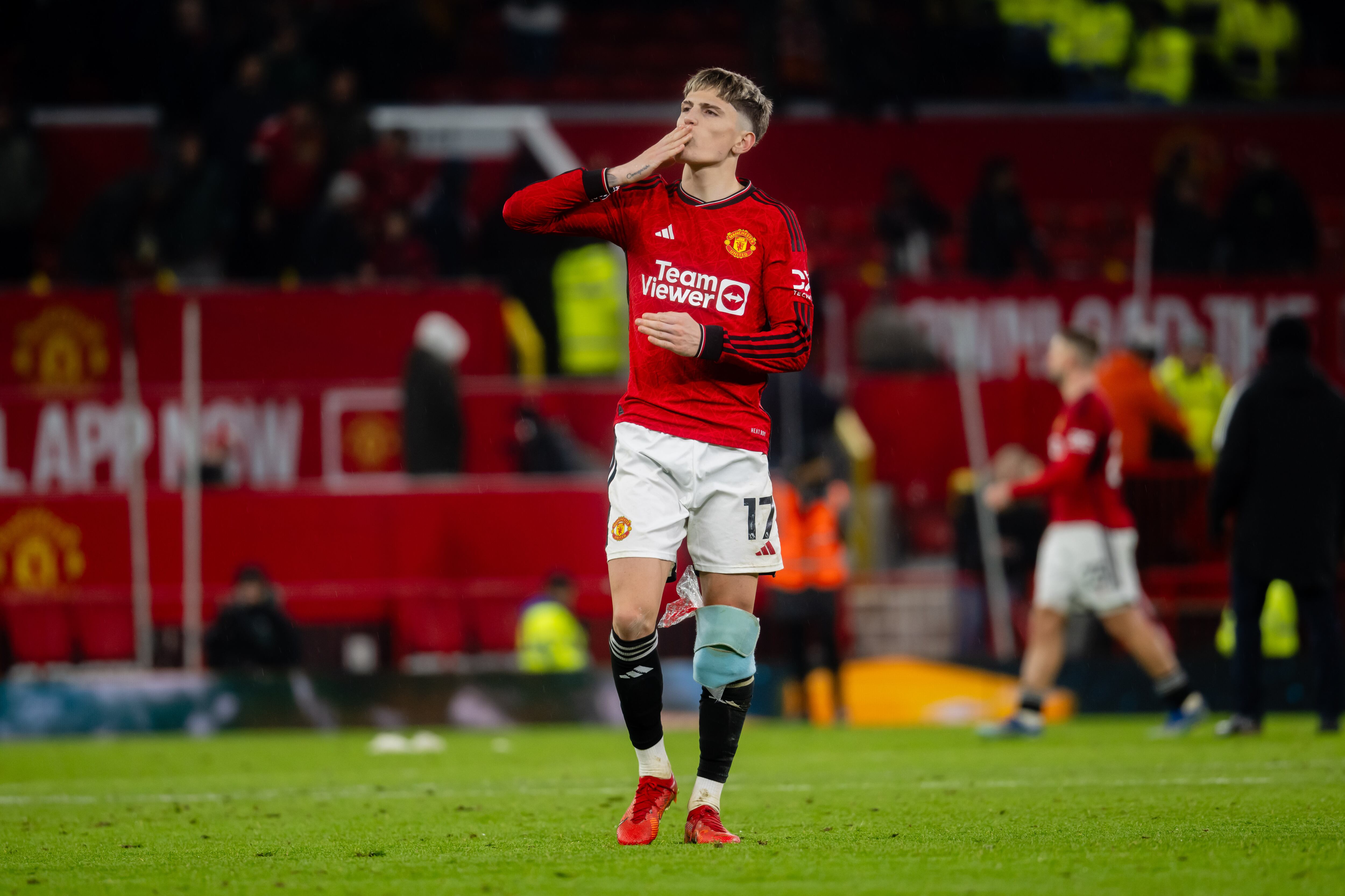 Alejandro Garnacho, jugador del Manchester United.