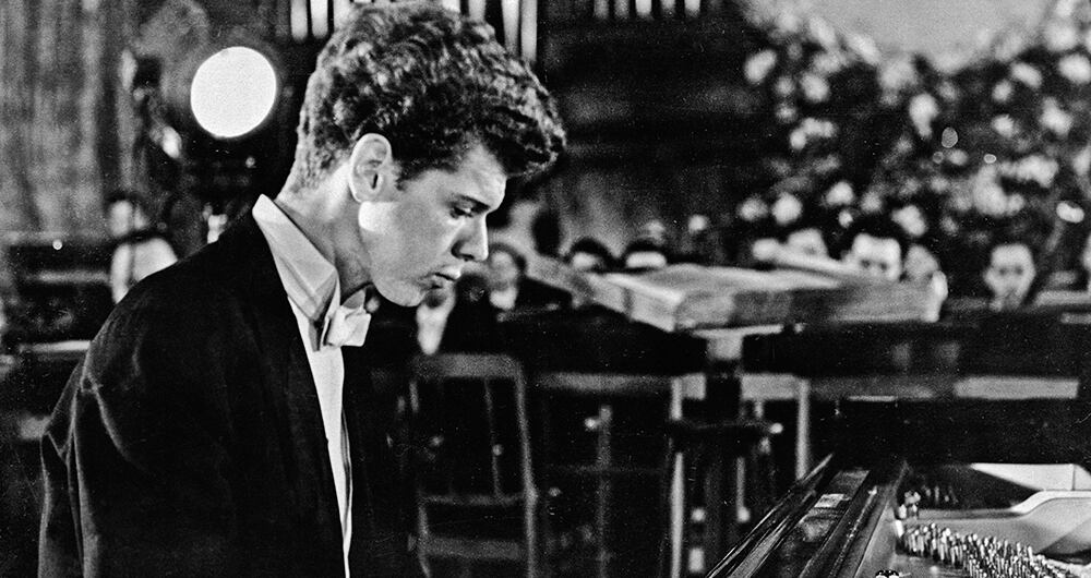 Van Cliburn, durante el Concurso Tchaikovsky.