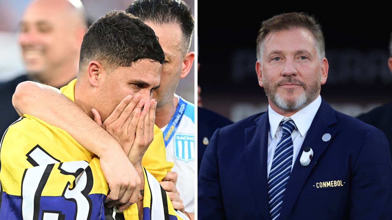 Juan Fernando Quintero y Alejandro Domínguez se cruzaron en la premiación de la Sudamericana