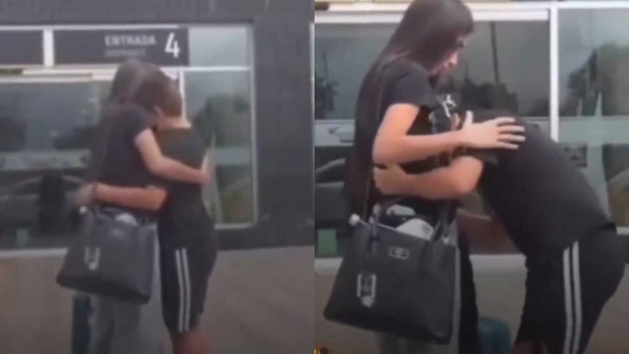 Estas son las imágenes que muestran la forma en la que se despidieron los dos antes del trágico accidente.