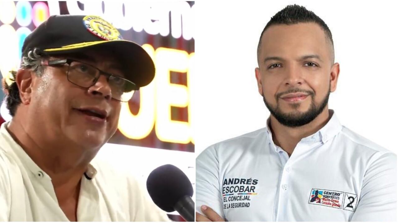 Presidente Gustavo Petro y el concejal de Cali Andrés Escobar